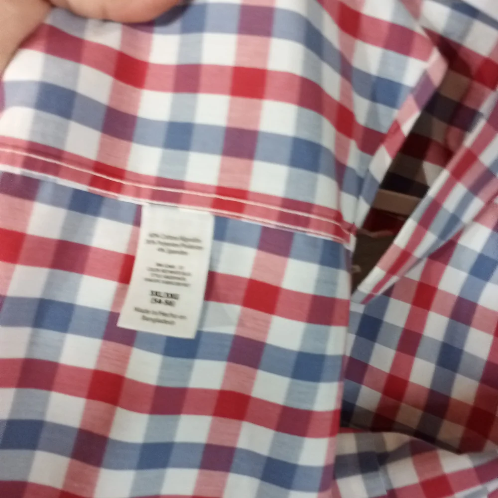 Goerge 🦚 Men's Checkered Shirt - Red, Blue, White